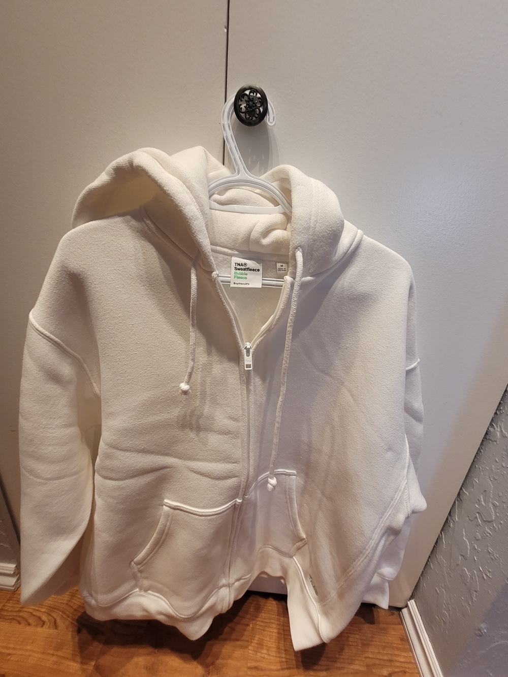 TNA Cream Full-Zip Hooded Sweatshirt Jacket